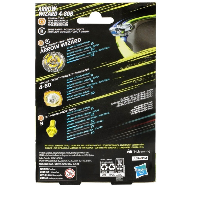 TROMPO BEYBLADE X KIT INICIAL ARROW WIZARD 4-80B TROMPO BEYBLADE X KIT INICIAL ARROW WIZARD 4-80B