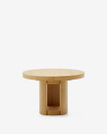 Mesa extensible redonda Artis de madera maciza y chapa de roble FSC 100% 120 (170) x 80 cm Mesa extensible redonda Artis de madera maciza y chapa de roble FSC 100% 120 (170) x 80 cm
