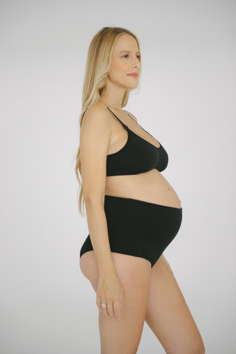 Culotte Maternal Lana – Suave Para Embarazo y Postparto Negro