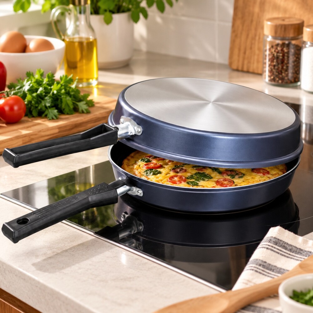 Sarten doble- Omeletera Atlantic 24 cm CHEFF-FLON Sarten doble- Omeletera Atlantic 24 cm CHEFF-FLON