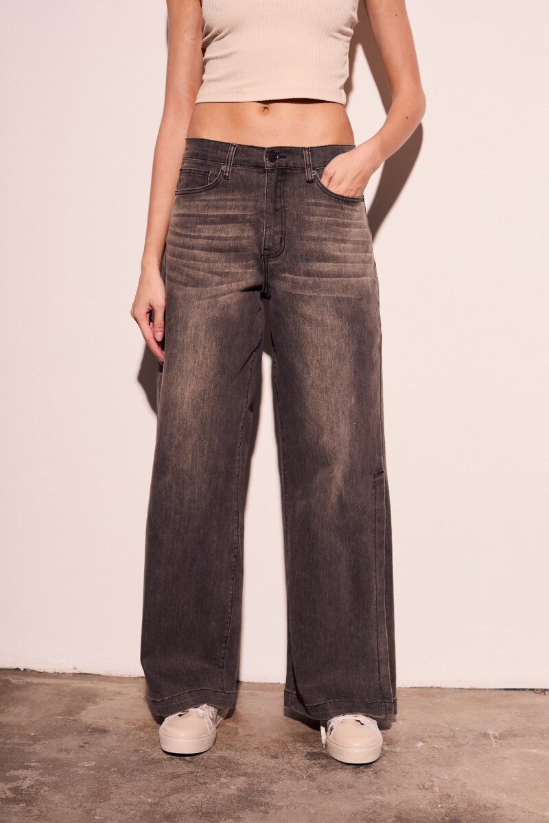 Jean Wide Tajo Denim Gris