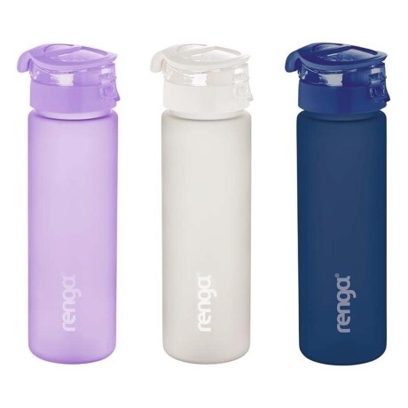 Botella Tritán Deco Logo Plástica 630ML con Tapa Atlas Renga Lila