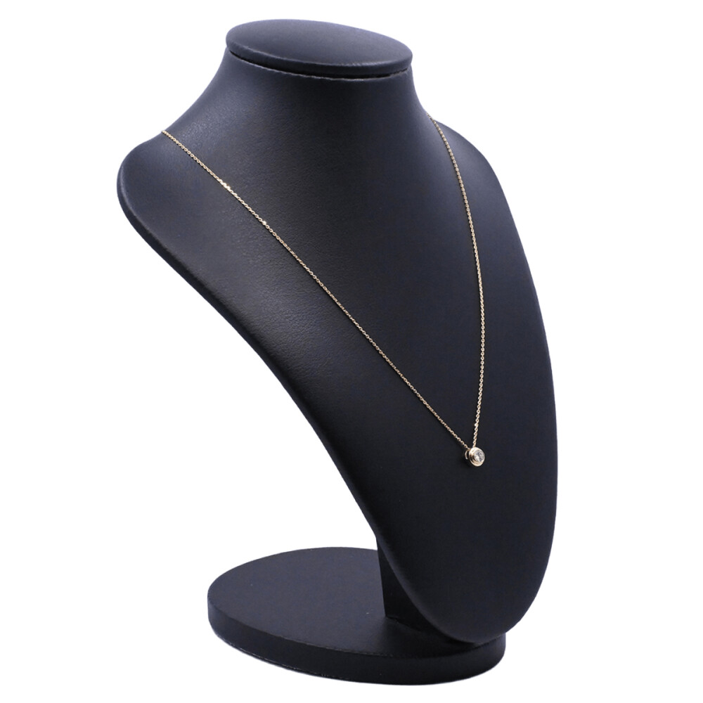Dije oro 18k y brillante doble virola. Dije oro 18k y brillante doble virola.