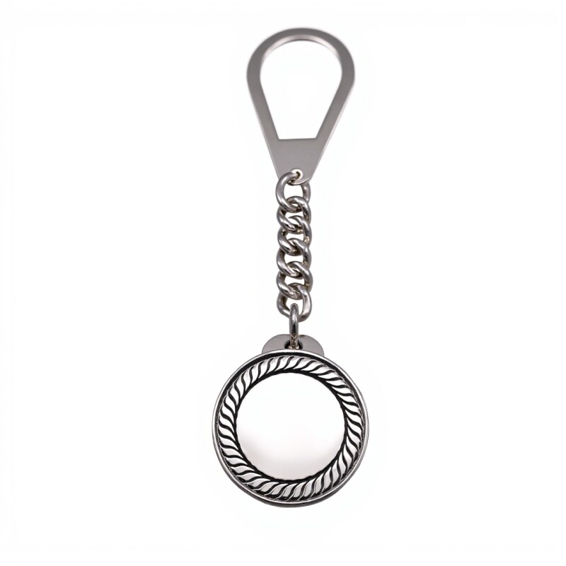 LLAVERO LISO PARA GRABAR - ALPACA Y PLATA plateadouniforme
