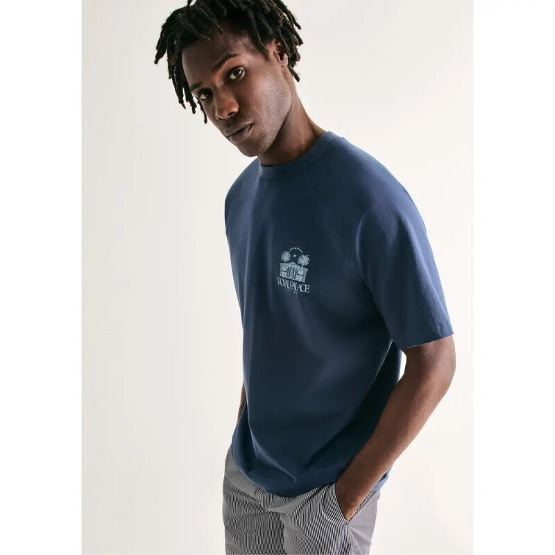 CAMISETA MM MASC AZUL ESCURO