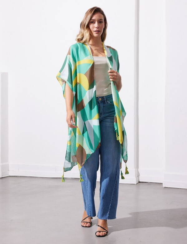 Kimono Printed VERDE/MULTI
