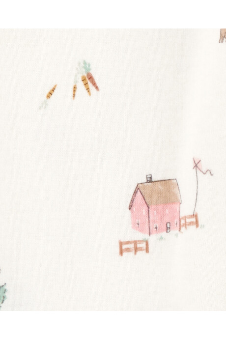 Set cuatro piezas de algodón, pantalón, remera, vincha y medias Sin color