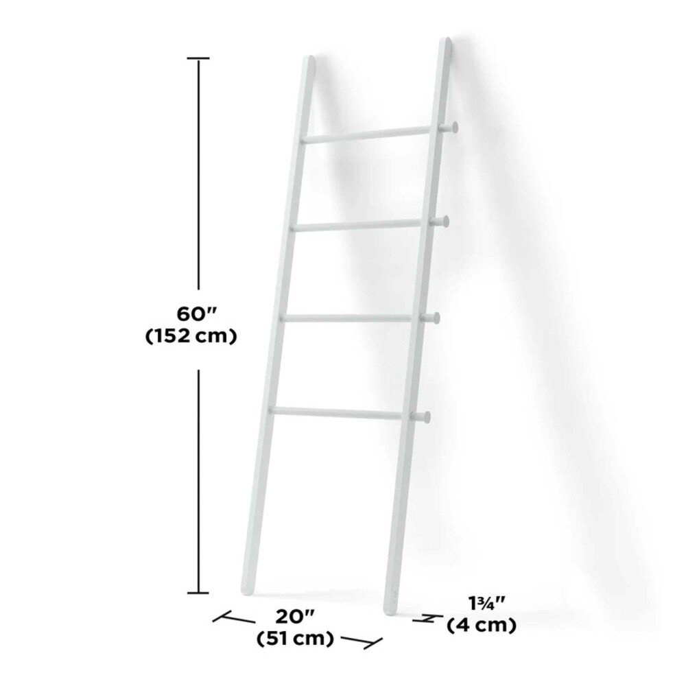 ESCALERA DECORATIVA MADERA-Y-ACERO BLANCO 1017445
