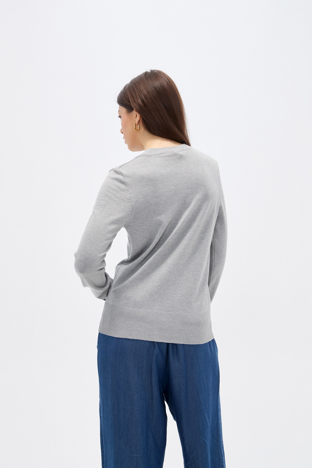 Sweater Tiral Gris Melange Medio