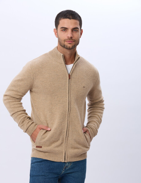 CAMPERA LANA TEJIDA Beige