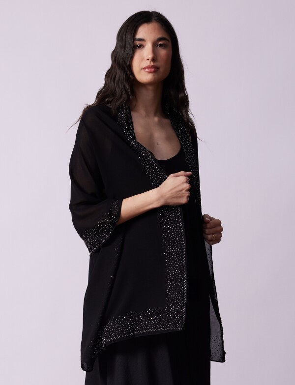 Pashmina Noche NEGRO/PLATEADO
