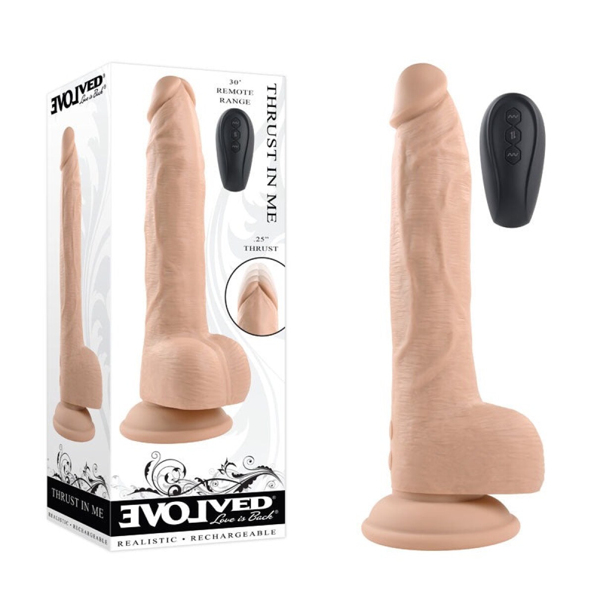 Vibrador Realístico Thrust In Me Evolved c/ Control Remoto 