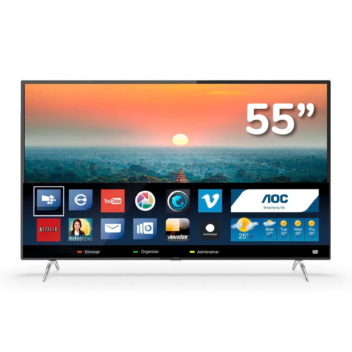 TV NORTH TECH 55 LED SMART TV 4K BLUETOOTH — Electrocentro Rivera