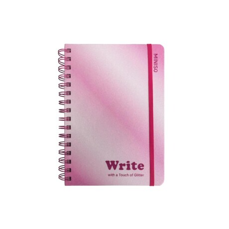 Cuaderno degradé glitter A5 rosa