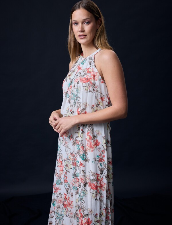 Vestido Maxi Flores BLANCO/MULTI