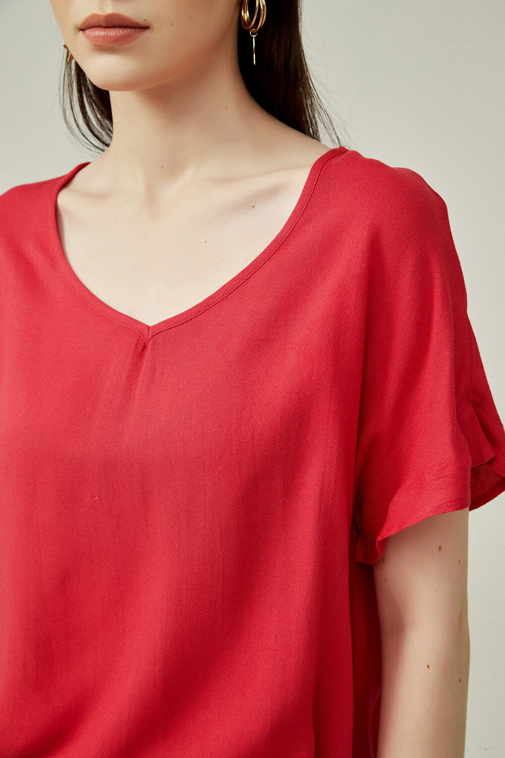 Blusa Hiroto Rojo Oscuro