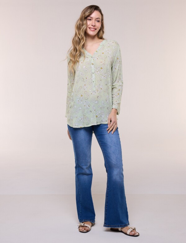 Blusa Arabescos VERDE/MULTI