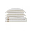 Acolchado 2 Plazas 250x250 Finezza 400 hilos - Pilar Blanco y Beige