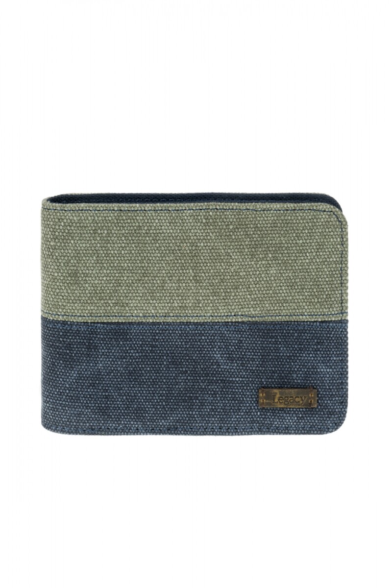 Billetera en canvas - Azul 