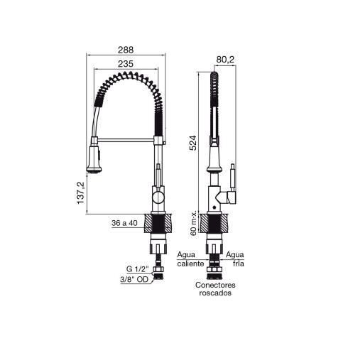 GRIFERIA DE COCINA MONOCOMANDO LINEA TALAMPAYA FV CROMO