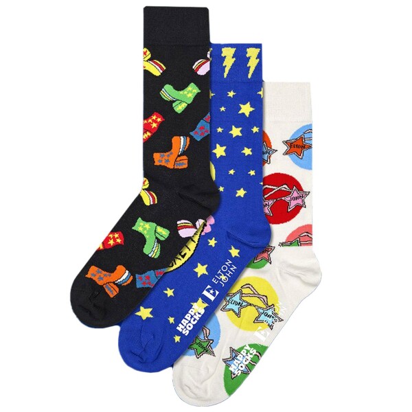 Happy Socks Pack 3 Medias Regalo - Elton John Happy Socks Pack 3 Medias Regalo - Elton John