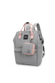 Mochila multicierres combinada con monedero Gris