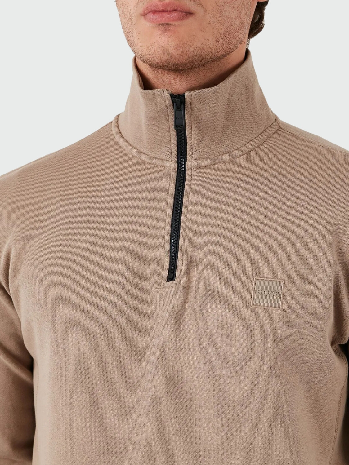 BOSS - Sudadera Pullover Sweatshirt Beige