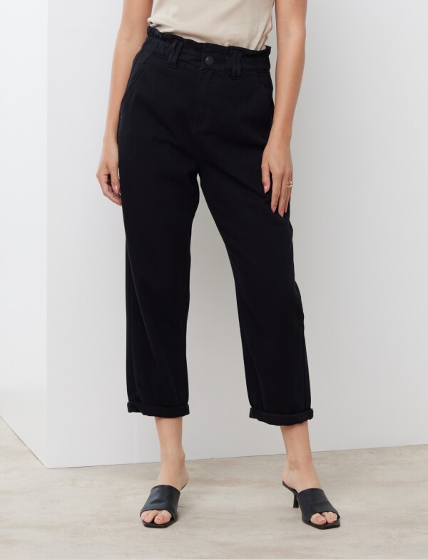 Pantalon Paper Bag NEGRO