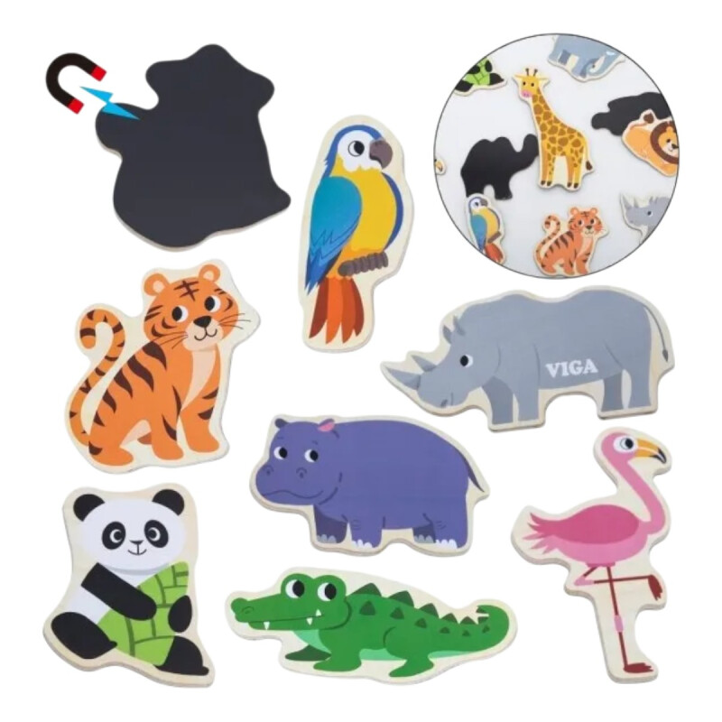 Juguete de Madera Animales Magnéticos Viga Juguete de Madera Animales Magnéticos Viga