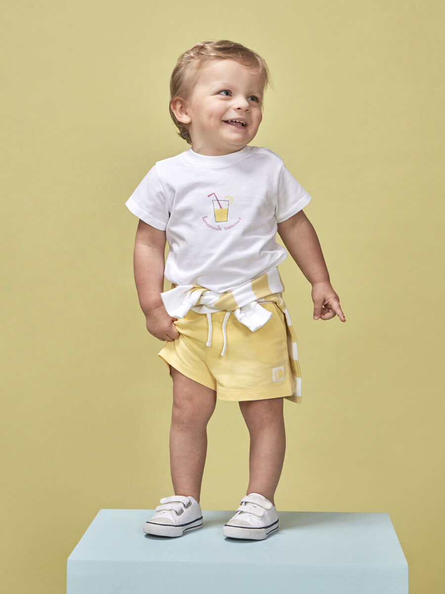 Camiseta Estampado Limonada Blanco