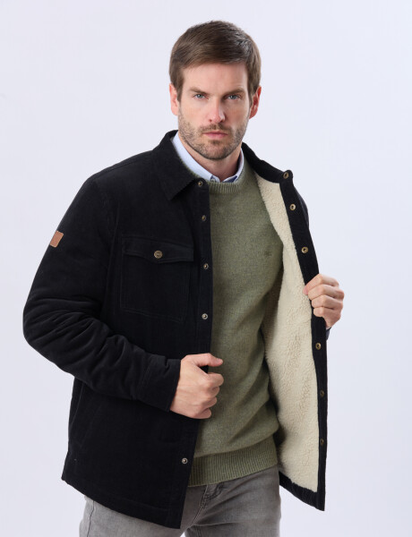 CAMPERA DE PANA Y CORDERITO Gris