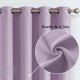 Cortina 2 Paños 140 X 220 Cm Textura Lino Blackout Violeta