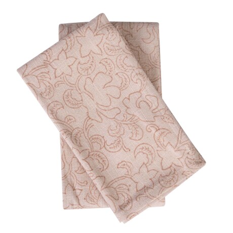 REPASADOR ALGODON NATURAL-BEIGE FLOREAL BEIGE
