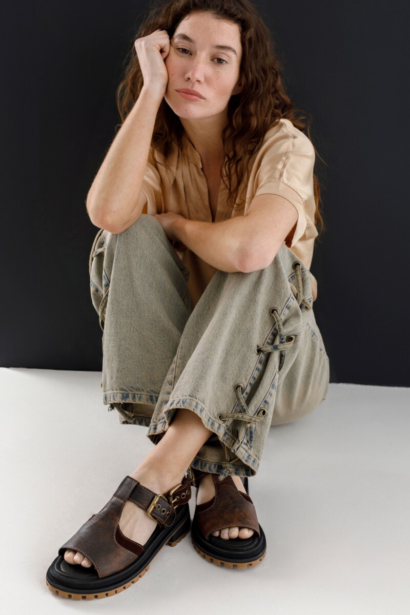 Sandalia Olga - Marron 