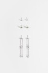 Set de 3 caravanas mystic plateado