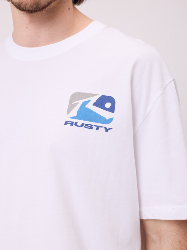 T-SHIRT KOMMA RUSTY Blanco
