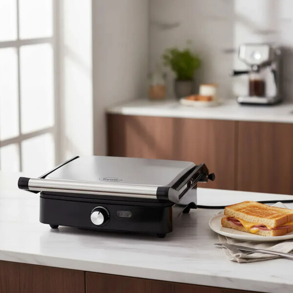 Sandwichera Con Grill Eléctrico Inox Ks-geinox5 SANDWICHERA GRILL KASSEL KS-GEINOX5