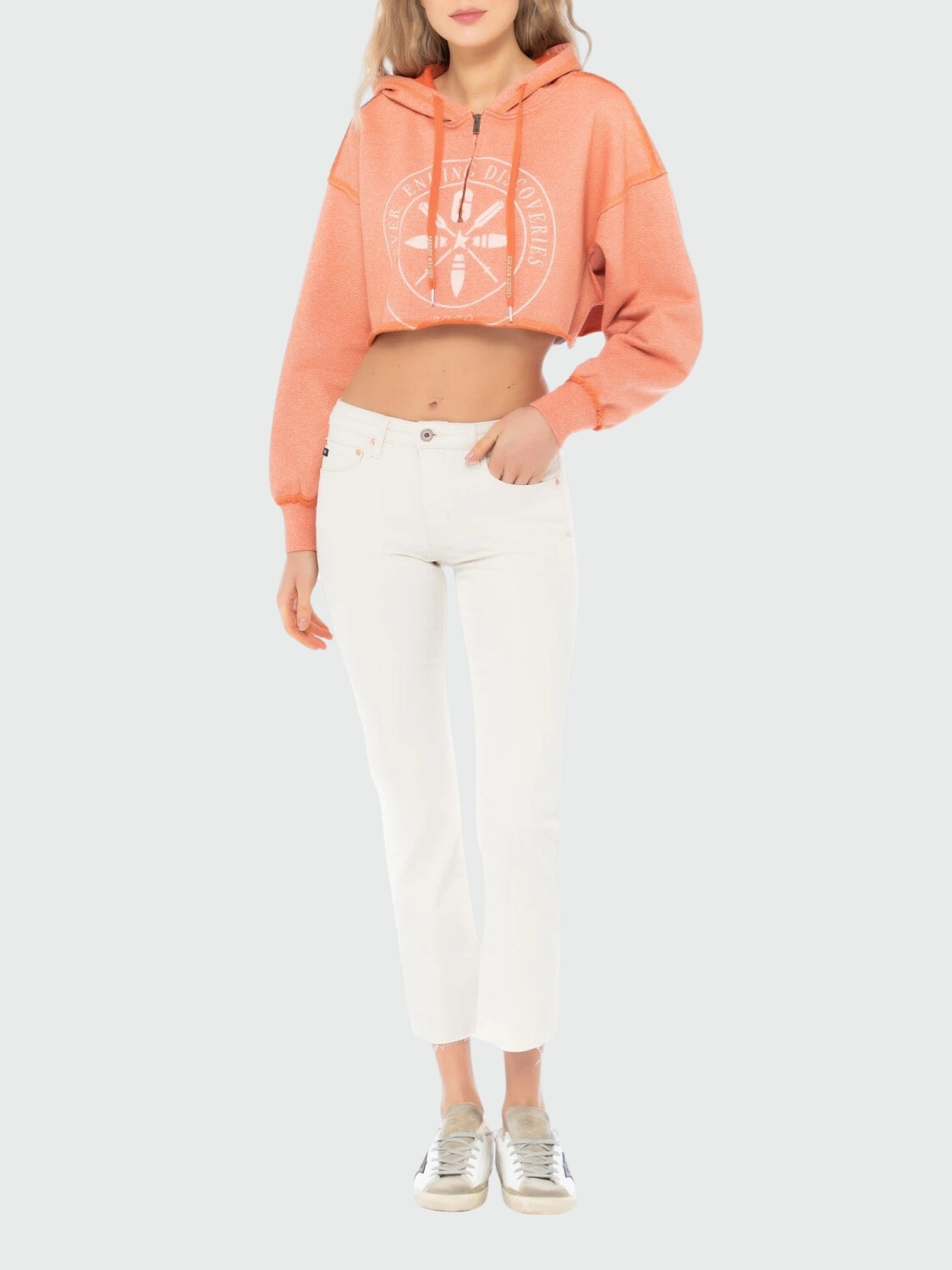 Golden Goose-Buzo de algodón con capucha Emy Naranja