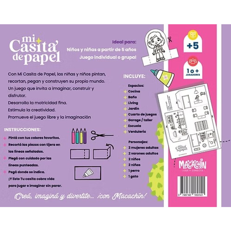 Juego de Mesa Mi Casita de Papel Macachin Juego de Mesa Mi Casita de Papel Macachin