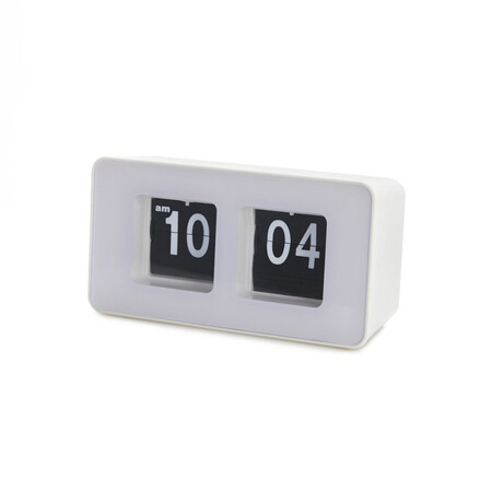 Reloj Sobremesa Flip Clock Blanco 2xaa Abs Unica