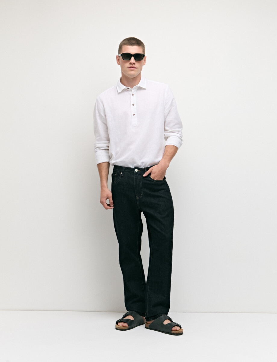 012766 CAMISA LINO WIN Blanco