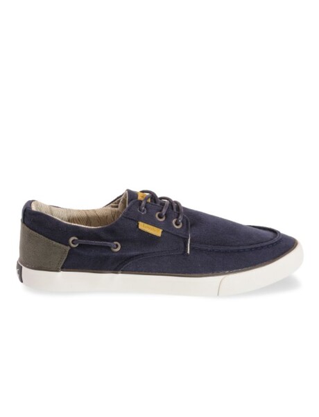 ZAPATO NÁUTICO EN CANVAS BICOLOR Azul