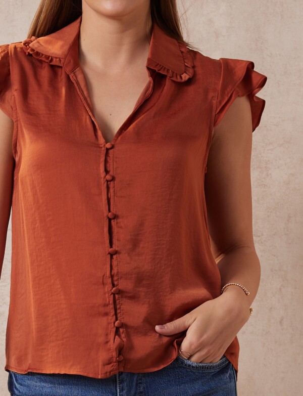 Camisa Saten TERRACOTA