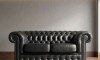 Sillón 100% Cuero - 2 Cuerpos - Chesterfield Negro