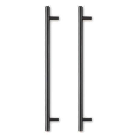 Pack X2 Tirador Manija Agarre Para Mueble Negro Mate Negro