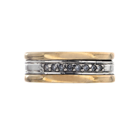 Anillo de Plata 925, Double y circonias Anillo de Plata 925, Double y circonias