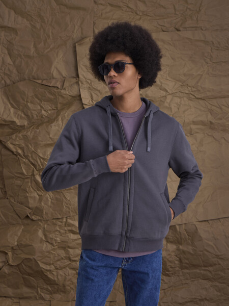 FLEECE CHESTA CHARCOAL 2