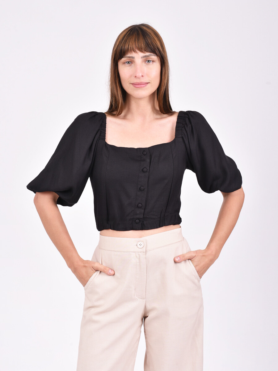 BLUSA PORTI - NEGRO 