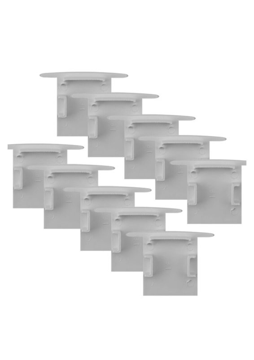 KIT 10 TAPAS P/ PERFIL LINE EMB. 36MM BLANCO 