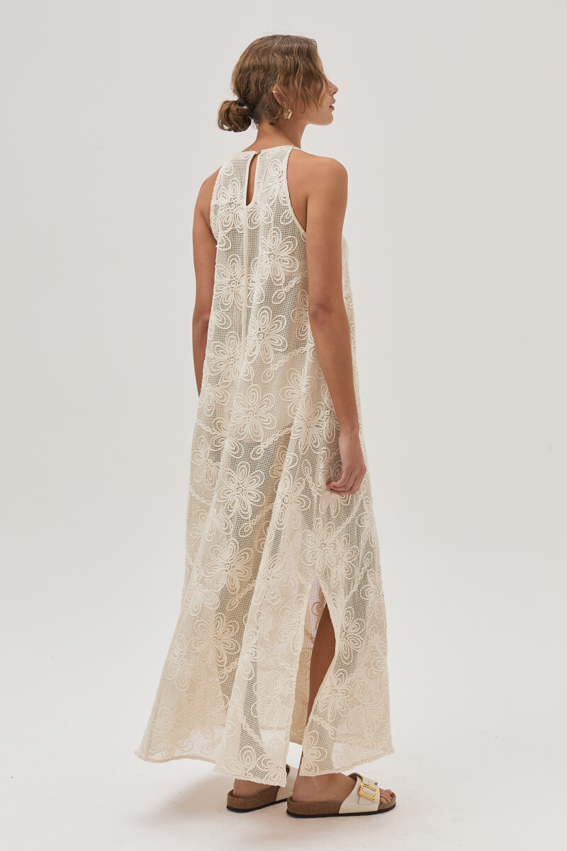 Vestido Flora Crudo
